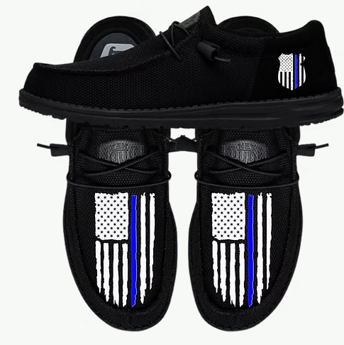 Custom Blue Line Police Heydudes